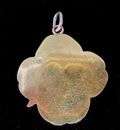 Art Nouveau - Pendentif en or jaune 18 ct et diamants 58 Facettes Pendentif 01