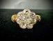 55 Art Nouveau - Bague marguerite en or jaune et diamants 58 Facettes Bague 011