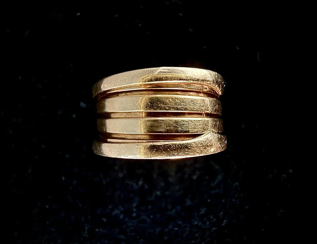 53 Bulgari B.zero1 - Bague ressort en or jaune 18 carats 58 Facettes Bague 17