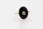50 Bague vintage en or jaune, onyx et diamant 58 Facettes 13453A