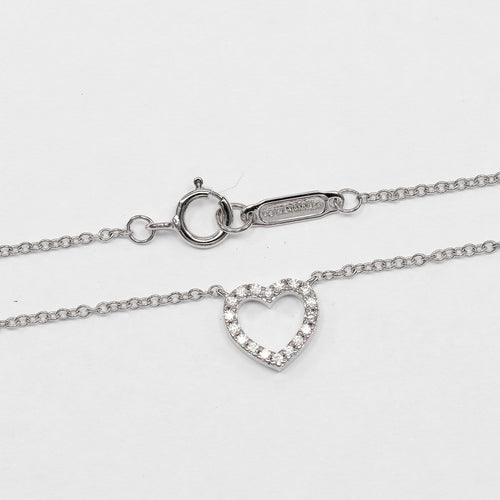 Tiffany & Co. Metro Heart - Pendentif en or blanc et diamants 58 Facettes cczfws00oq