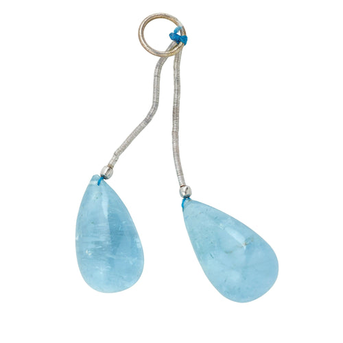 Paire de gouttes d’aigue-marine de 39,29 carats 58 Facettes P136