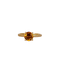 Bague solitaire en or jaune avec citrine
