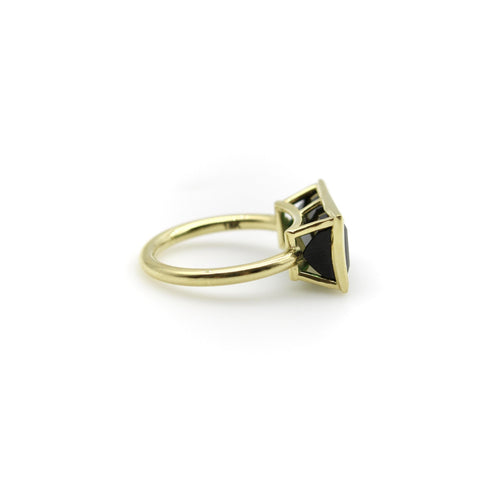 Bague 54 Signature - Bague en or 18K et tourmaline indicolite 58 Facettes 11200