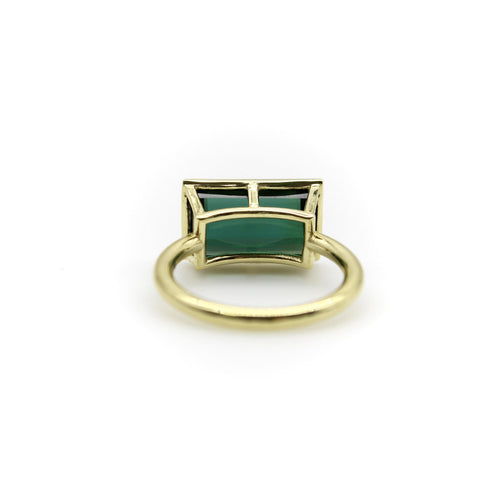 Bague 54 Signature - Bague en or 18K et tourmaline indicolite 58 Facettes 11200