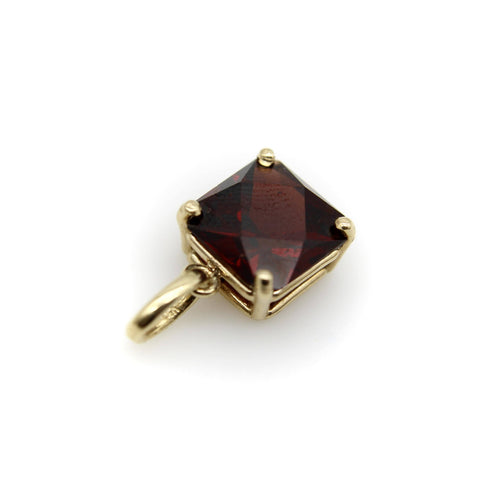 Pendentif Signature - Pendentif grenat de Tanzanie en or 14K 58 Facettes 11201