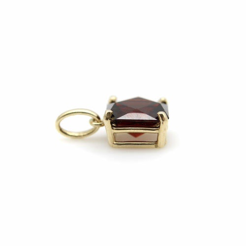 Pendentif Signature - Pendentif grenat de Tanzanie en or 14K 58 Facettes 11201