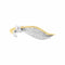 Broche Broche feuille en or deux tons et diamants 58 Facettes 35748