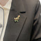 Broche Broche Canard en or jaune, pierres précieuses et diamants 58 Facettes 35880