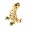 Broche Broche Canard en or jaune, pierres précieuses et diamants 58 Facettes 35880