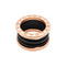 Bague 49 Bulgari B.ZERO1 - Bague en or rose et céramique noire 58 Facettes 35881