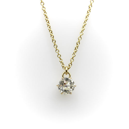 Collier Collier en or 14K avec diamant taille ancienne 0,60 ct 58 Facettes 11203