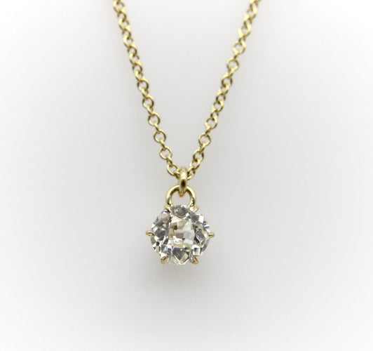 Collier Collier en or 14K avec diamant taille ancienne 0,60 ct 58 Facettes 11203