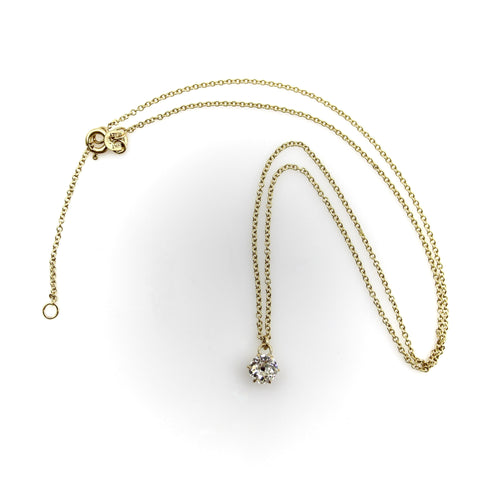 Collier Collier en or 14K avec diamant taille ancienne 0,60 ct 58 Facettes 11203