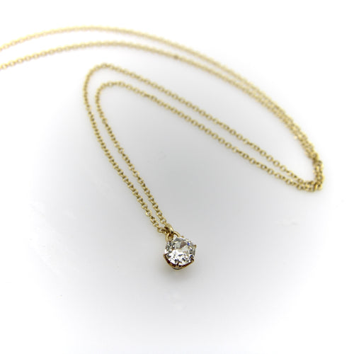 Collier Collier en or 14K avec diamant taille ancienne 0,60 ct 58 Facettes 11203