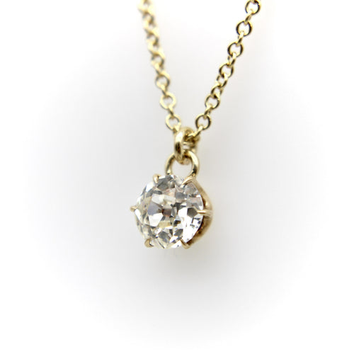 Collier Collier en or 14K avec diamant taille ancienne 0,60 ct 58 Facettes 11203