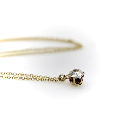 Collier Collier en or 14K avec diamant taille ancienne 0,60 ct 58 Facettes 11203
