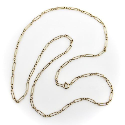Collier Victorien - Collier chaîne trombone en or 14K 58 Facettes 11204