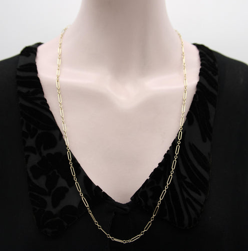 Collier Victorien - Collier chaîne trombone en or 14K 58 Facettes 11204