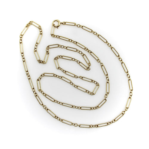 Collier Victorien - Collier chaîne trombone en or 14K 58 Facettes 11204
