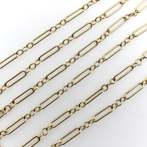 Collier Victorien - Collier chaîne trombone en or 14K 58 Facettes 11204