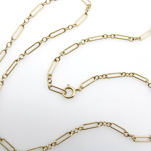 Collier Victorien - Collier chaîne trombone en or 14K 58 Facettes 11204