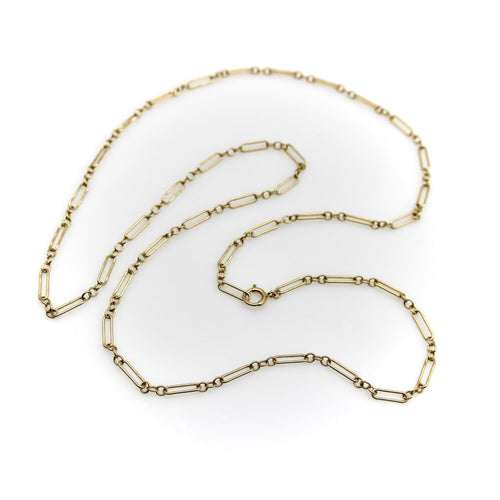 Collier Victorien - Collier chaîne trombone en or 14K 58 Facettes 11204