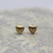 Boucles d'oreilles Boucles d'oreilles cœur bombé en or 14K finition florentine 58 Facettes 11206