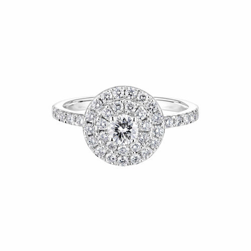 Bague 52 Gemmyo Rétroromantique - Bague marguerite en or gris 18 carats et diamants 58 Facettes BD209