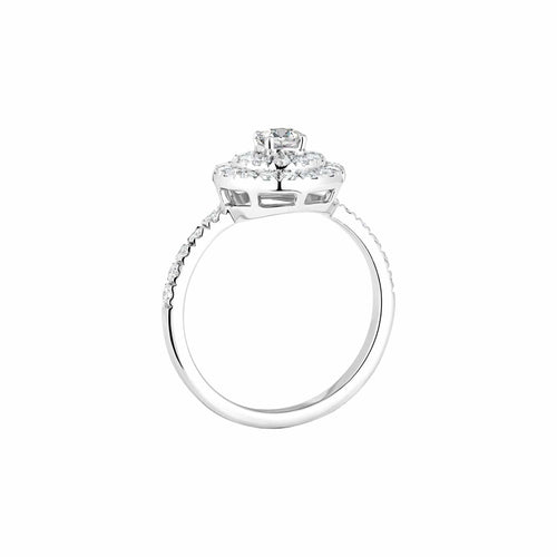 Bague 52 Gemmyo Rétroromantique - Bague marguerite en or gris 18 carats et diamants 58 Facettes BD209