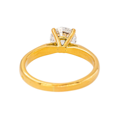 55 Bague solitaire en or jaune et diamant 58 Facettes 3910222CD