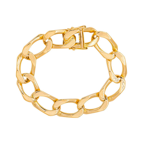 Bracelet maille gourmette en or jaune 58 Facettes 5036054CN