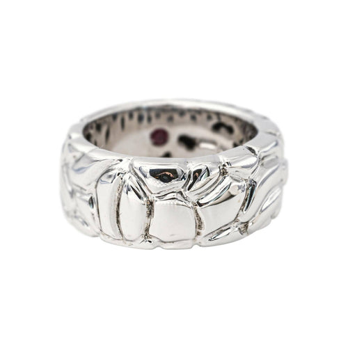 55 Bague en or blanc et rubis synthétique 58 Facettes 5408463CN