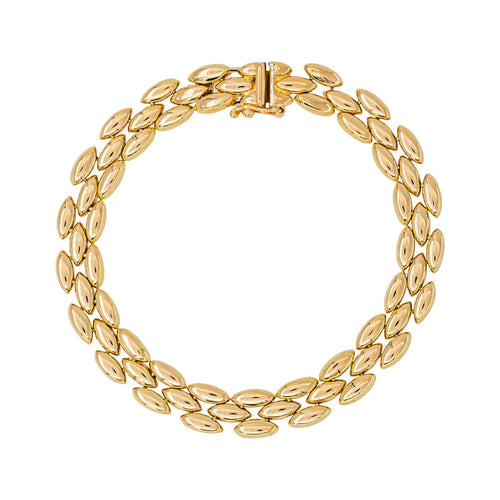 Bracelet maille grain de riz en or jaune 58 Facettes 5433974CN