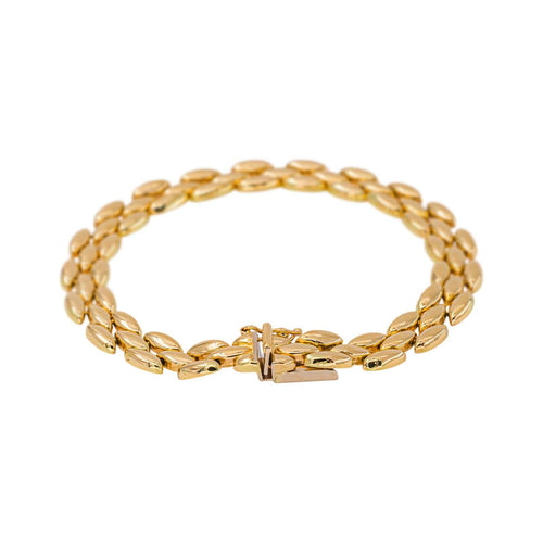 Bracelet maille grain de riz en or jaune 58 Facettes 5433974CN