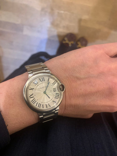 Montre Cartier Ballon Bleu - Montre en acier 36 mm 58 Facettes M106