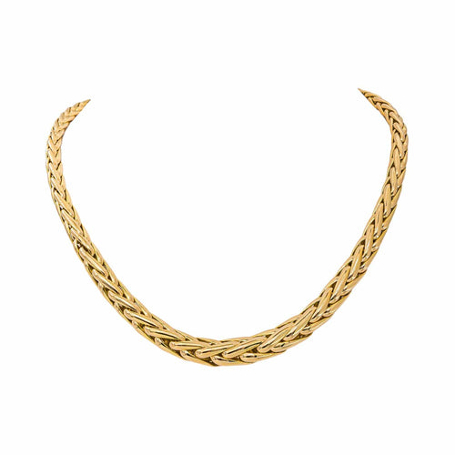Caplain - Collier maille palmier en or jaune 58 Facettes 5481649CN