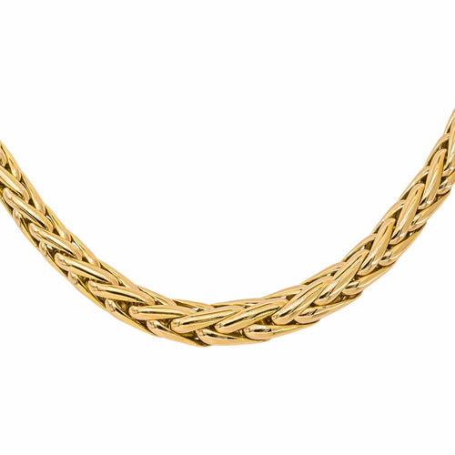 Caplain - Collier maille palmier en or jaune 58 Facettes 5481649CN