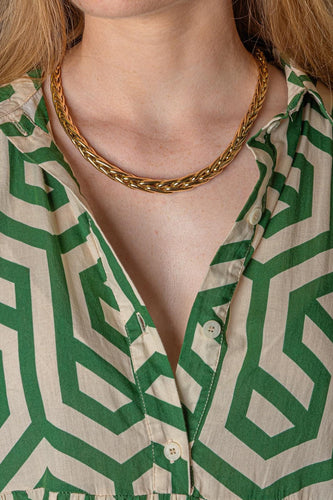 Collier maille Palmier en or jaune 58 Facettes 5624564CN