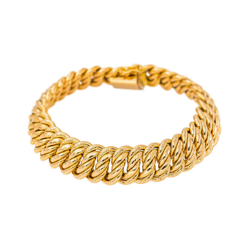 Bracelet maille américaine en or jaune 58 Facettes 5712929CN