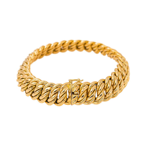 Bracelet maille américaine en or jaune 58 Facettes 5712929CN