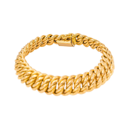 Bracelet maille américaine en or jaune 58 Facettes 5712929CN