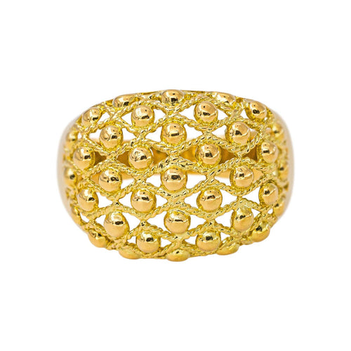 58 Bague boule en or jaune 58 Facettes 5713041CN