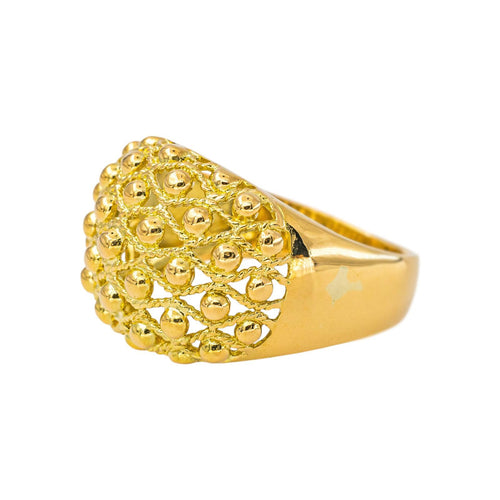 58 Bague boule en or jaune 58 Facettes 5713041CN