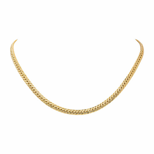 Collier maille anglaise en or jaune 58 Facettes 5729605CN
