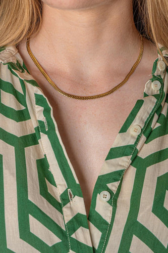 Collier maille anglaise en or jaune 58 Facettes 5752308CN