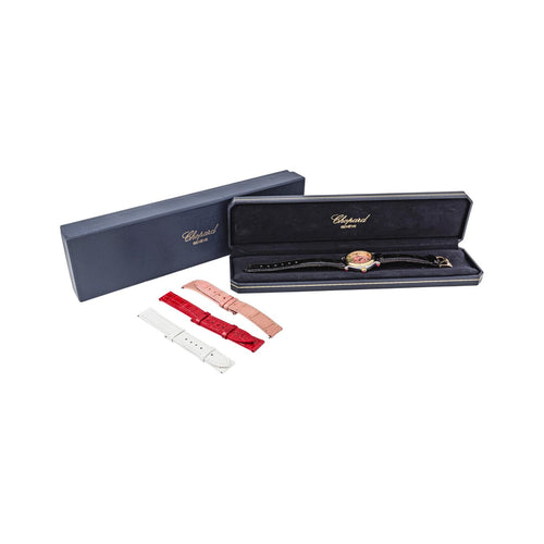 Chopard Happy Sport - Montre en acier, rubis, diamants et émeraudes 58 Facettes 5828122CN