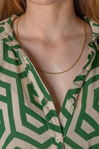 Collier maille forçat en or jaune 58 Facettes 5840523CN