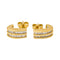 Boucles d'oreilles en or jaune et blanc avec diamants 58 Facettes 5840607CN