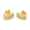 Boucles d'oreilles en or jaune et blanc avec diamants 58 Facettes 5840607CN